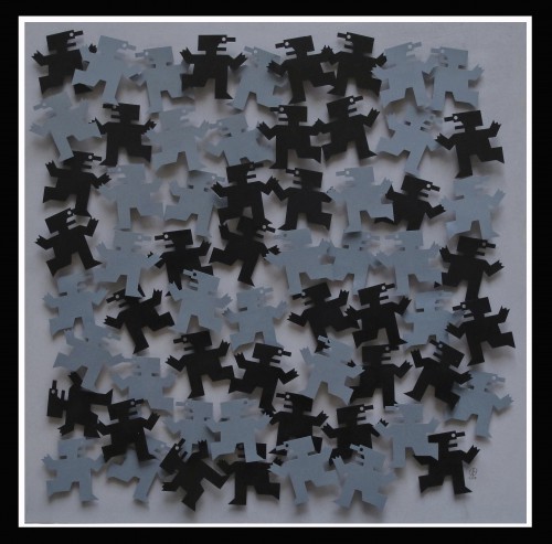 Agitation 9, 2013 - Technique mixte sur bois
123 x 123 cm
