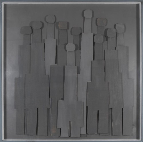 Témoins silencieux 1, 2011 - Technique mixte sur carton
150 x 150 cm
