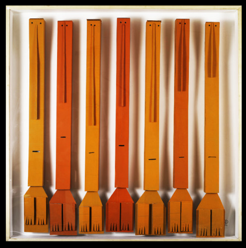 Babylonians 2, 2009  - Technique mixte sur carton
 120 x 120 cm
