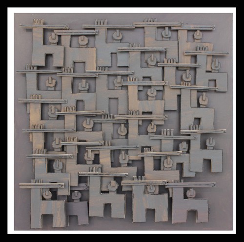 Just a little war, 2011 - Technique mixte sur carton
120 x 120 cm