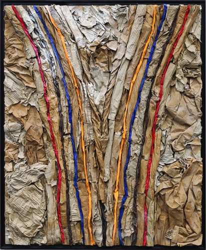 Lusaka, 2013 - Technique mixte avec carton
125 x 105 cm
