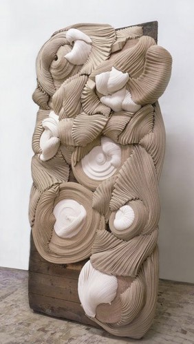 La Porte, Hommage à Simone Pheulpin, 2012 - Porte, sangle de tapissier, tissu des Vosges
190 x 100 cm