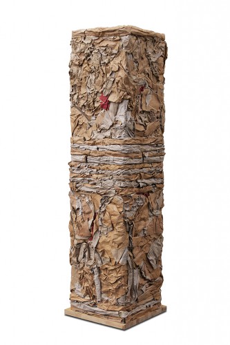 Totem Kalawari, 2013 - Technique mixte avec carton
230 x 60 x 60 cm
