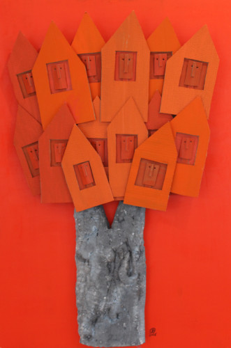 Ile - 2016, technique mixte, 120 x 80 cm