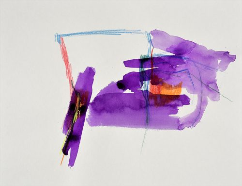 STP 28 - 2018, mixte sur papier, 50 x 65 cm