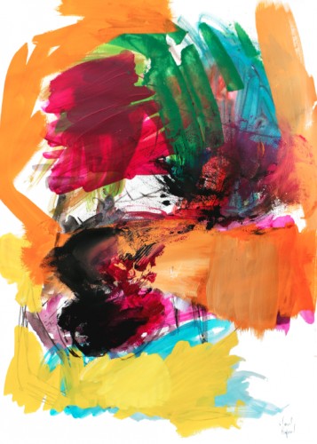 Sans titre P20 - 2015, acrylique sur papier, 105,5 x 75 cm