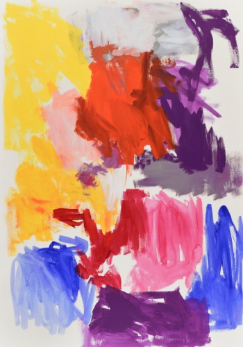Sans titre P13 - 2015, acrylique sur papier, 100 x 71 cm