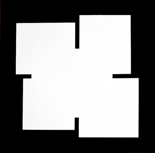 White on black, 2013 - Sérigraphie originale sur papier 37,5 x 37,5 cm 50 exemplaires