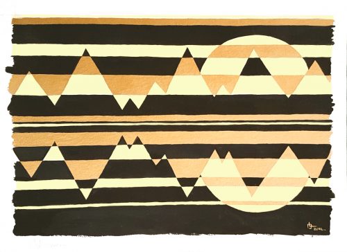 Untitled 36 - 2014, mixed technique on paper, 24 x 32 cm 