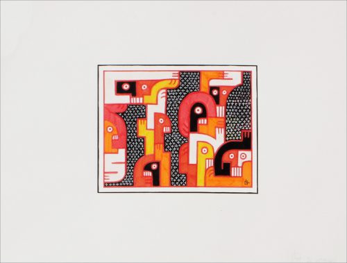 Untitled 17 - 2013, mixed technique on paper, 30 x 40 cm