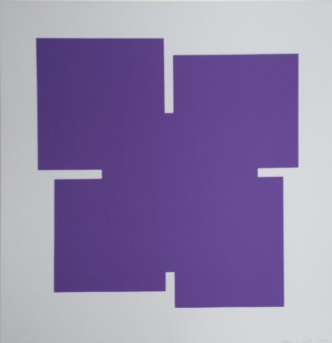 Violet on light gray - 2013, original silk-screen printing on paper, 37.5 x 37.5 cm, 50 copies