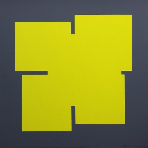 Pistachio green on dark grey - 2013, original silk-screen printing on paper, 37.5 x 37.5 cm, 50 copies