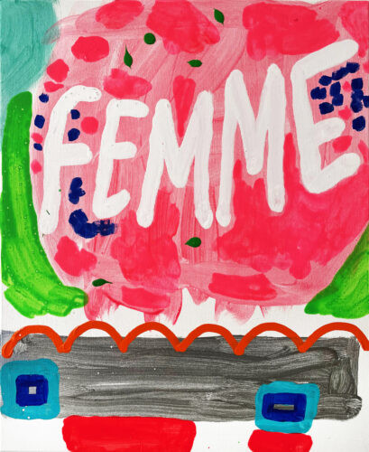 Femme - 2021, technique mixte sur toile, 50 x 40 cm