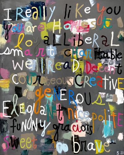 You are honest - 2021, huile sur toile, 100 x 80 cm