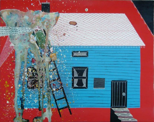 Kurwa, 2010 - Acrylique, huile et encre de chine sur toile, 30 x 40 cm