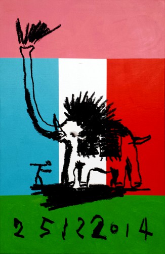 Sans titre - 2012, acrylique sur toile
99,5 x 65 cm
