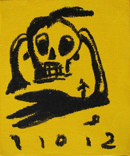 Sans titre - 2012, mixte sur toile, 27 x 22 cm