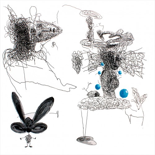 Sans titre - 2014, acrylique sur toile, 200 x 200 cm