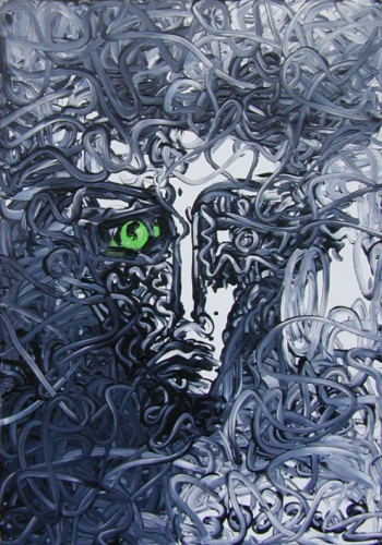 Portrait - 2011, acrylique sur toile, 116 x 81 cm