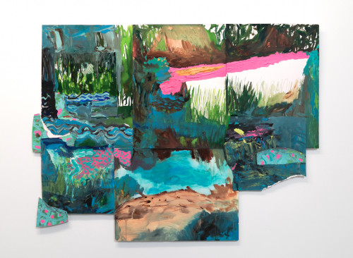 Peinture aquatique - 2012, acrylique et encre sur papier, 70 x 100 cm

