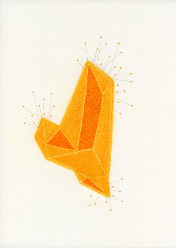z14_074 - 2014, pastel, encre et crayon sur papier, 29,7 x 21 cm