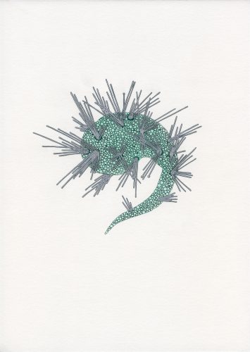 z15_129 - 2015, crayon de couleur et encre sur papier, 29,7 x 21 cm