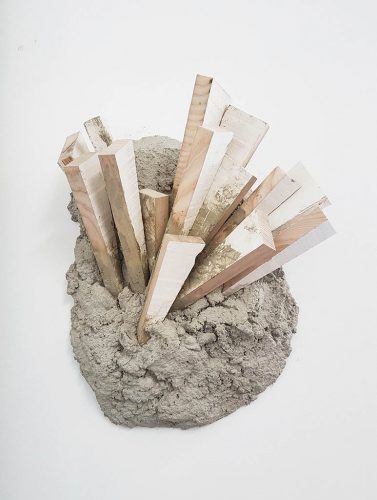 Sans titre (chutes) -  2017, béton, bois, enduit de lissage, 45 x35 x 16 cm