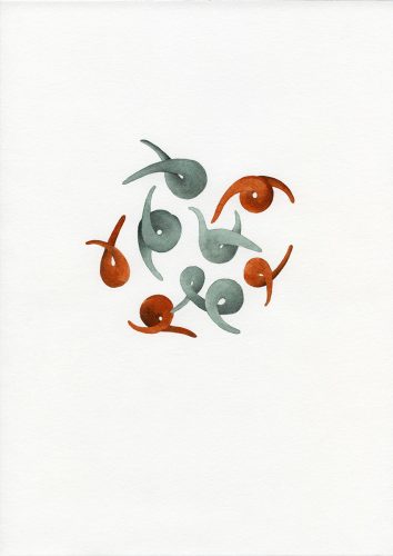 Z18_092 - 2018, Mixte sur papier, 29,7 x 21 cm