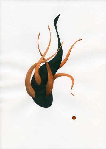Z18_102 - 2018, Mixte sur papier, 29,7 x 21 cm