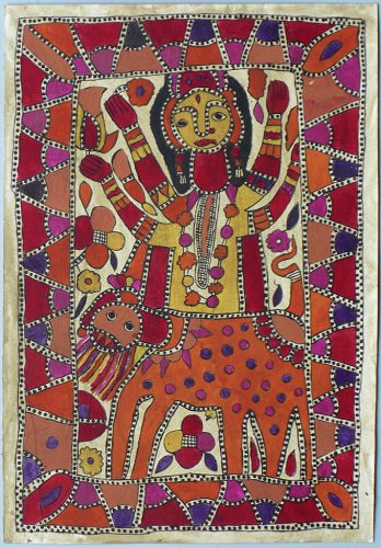 Yamuna - Sans titre, vers 1990, couleurs végétales sur papier, 55 x 38 cm
