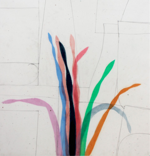 Stages 9 - 2020, pastel gras sur papier calque, 70,5 x 64,5 cm