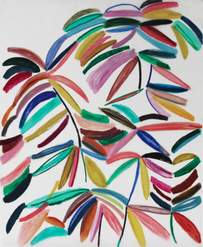 Tree 10 - 2020, pastel gras sur papier calque, 144 x 121 cm