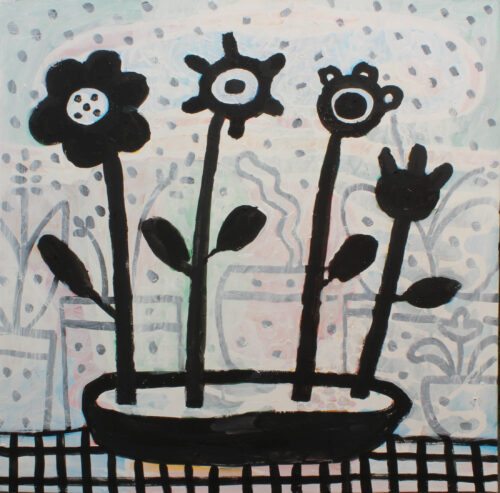 Sans titre - 2019, acrylique sur toile, 100 x 100 cm