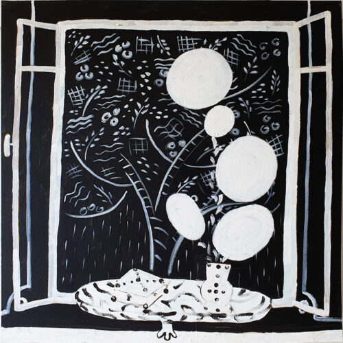 Sans titre - 2023, acrylique sur toile, 100 x 100 cm