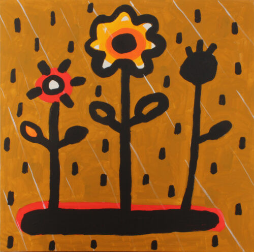 Sans titre - 2022, acrylique sur toile, 80 x 80 cm