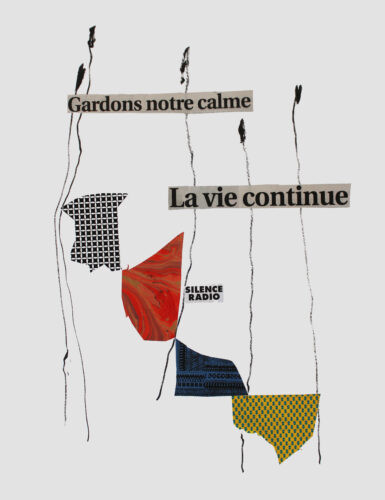 Gradons notre calme - 2020, mixte sur papier, 64 x 49 cm
