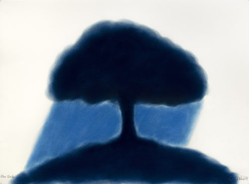 Blue Shade - 2019, pastel sur papier,56 x 76 cm