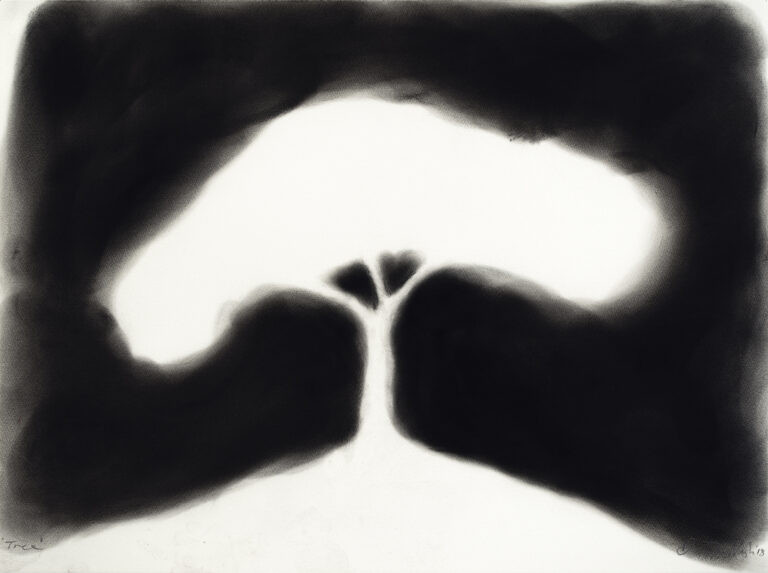 Silhouette Tree, 2018, pigment sur papier, 57 x 76 cm