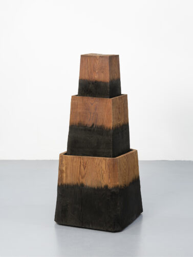 Castle - 2018, séquoia partiellement brûlé, 167 x 77 x 86 cm