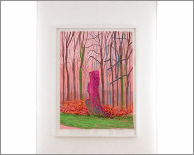 David Hockney, The Arrival of Spring in Woldgate, East Yorkshire in 2011, 15 March 2011, dessin sur iPad sur papier, édition de 25 exemplaires, 140 x 105 cm
© David Hockney