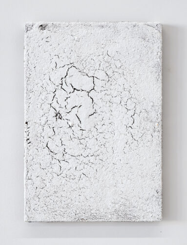 Playground - 2022, acrylique et terre sur coton, sur bois, 45 x 31 cm
