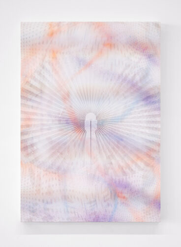 Sans titre - 2021, acrylique et impression UV sur coton, sur bois, 47,5 x 33 cm