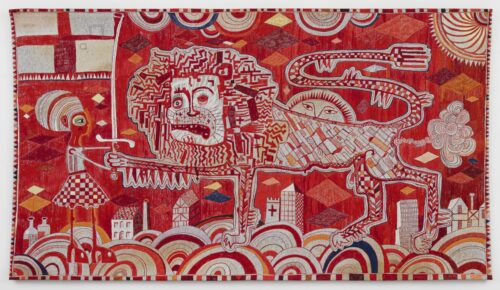 Sacred Tribal Artefact - 2023, tapisserie, 200 x 355 cm