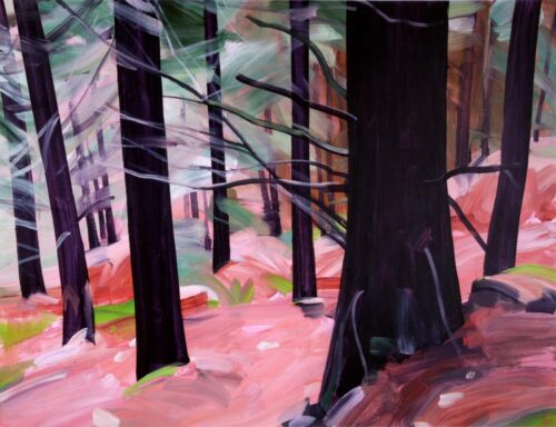 Foret 44 - 2019, acrylique sur toile, 89 x 116 cm