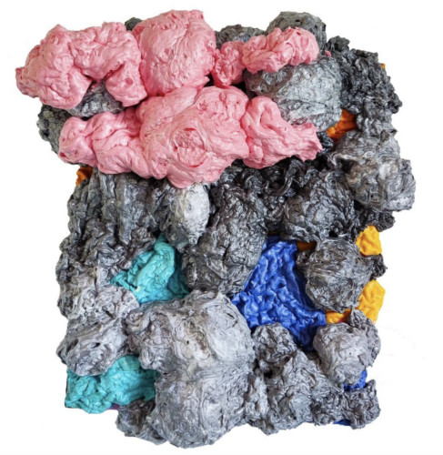 Clouds - 2021, mousse polyuréthane sur toile, 46 x 37,5cm