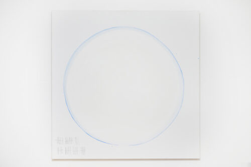 Floating form  XXXIII - 2021, acrylique sur toile, 90 x 90 cm