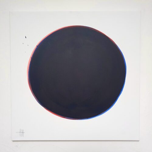 Floating form V - 2023, acrylique sur toile, 80 x 80 cm