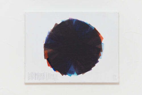 Floating form VIII r - 2019, acrylique sur toile, 30, x 40 cm