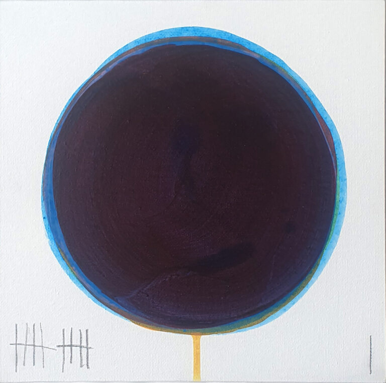2019, acrylique sur carton entaillé, 25 x 25 cm