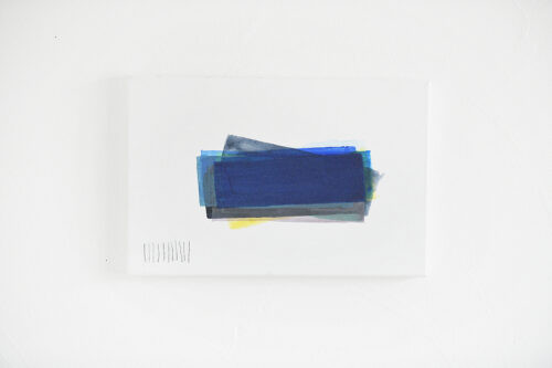 Floating form XI - 2023, acrylique sur toile, 26, x 41 cm